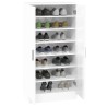 Armoire à chaussure Blanc brillant 55x35x108 cm Bois ingénierie 