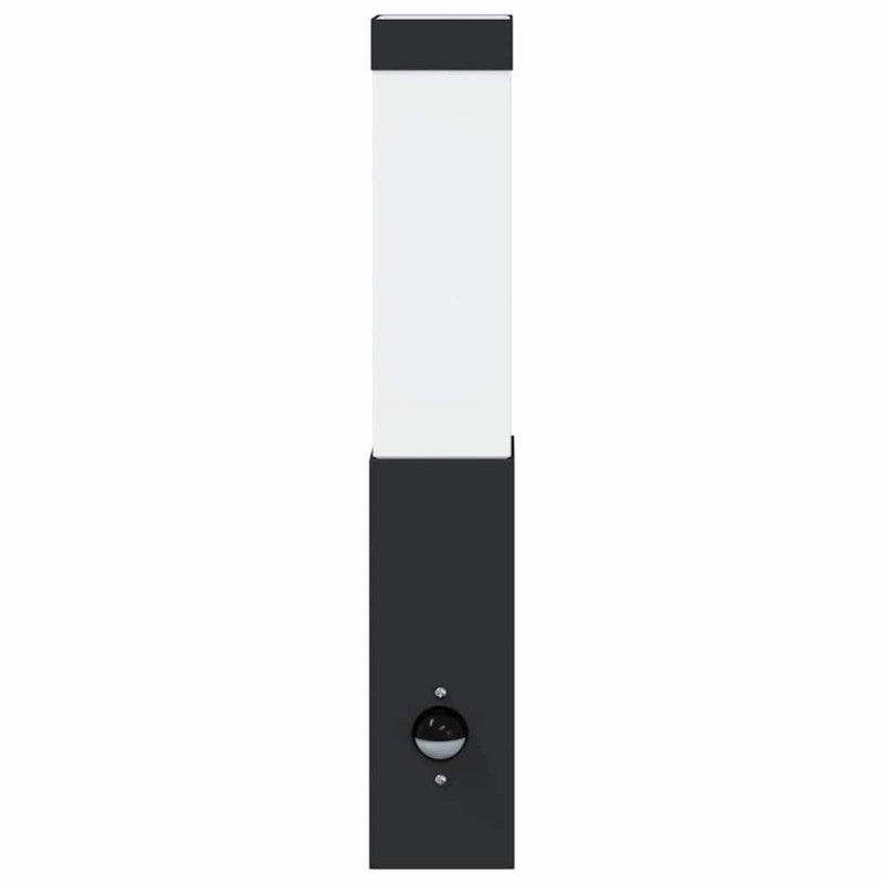 Lumière Murale Extérieure Détecteur Noir Acier Inoxydable IP44 