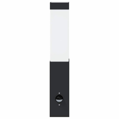 Lumière Murale Extérieure Détecteur Noir Acier Inoxydable IP44 
