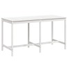 Table de jardin blanc 203,5x90x110 cm bois massif de pin 