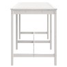 Table de jardin blanc 203,5x90x110 cm bois massif de pin 