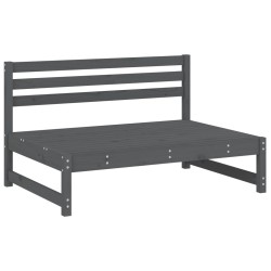 Canapé central 120x80 cm gris bois de pin massif 