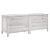 Boîte de rangement jardin blanc 150x50x56,5cm bois massif sapin 