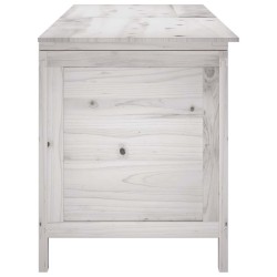 Boîte de rangement jardin blanc 150x50x56,5cm bois massif sapin 