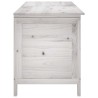 Boîte de rangement jardin blanc 150x50x56,5cm bois massif sapin 
