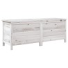 Boîte de rangement jardin blanc 150x50x56,5cm bois massif sapin 