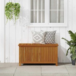 Boîte de rangement de jardin 113x50x58 cm Bois d'acacia solide 
