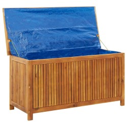 Boîte de rangement de jardin 113x50x58 cm Bois d'acacia solide 