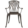 Chaises de jardin 2 pcs en alu bronze 