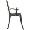 Chaises de jardin 2 pcs en alu bronze 