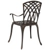 Chaises de jardin 2 pcs en alu bronze 