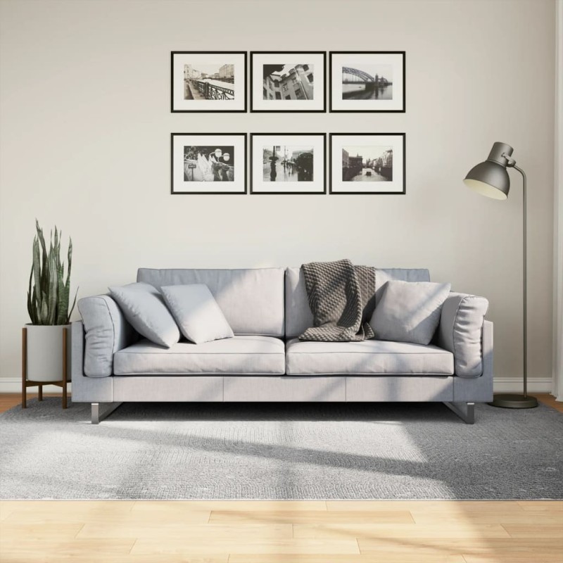 Tapis IZA poils courts style scandinave gris 160x230 cm 