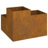 Jardin Pot de 100x100x60 cm en Acier Weathering 