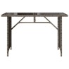 Table de jardin avec dessus en verre gris 110x68x70 cm rotin 