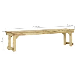 Banc de jardin 180 cm bois de pin imprégné 