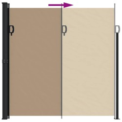 Auvent latéral rétractable taupe 200x500 cm 