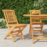 Chaises de jardin pliantes lot de 2 47x63x90cm bois massif teck 