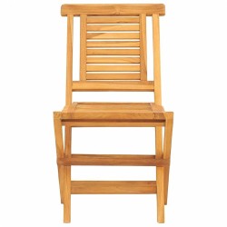 Chaises de jardin pliantes lot de 2 47x63x90cm bois massif teck 