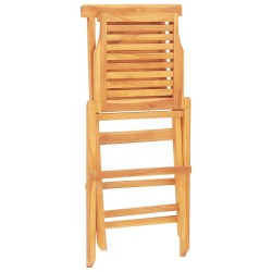Chaises de jardin pliantes lot de 2 47x63x90cm bois massif teck 