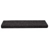 Tapis d'escalier autocollants 30 pièces 65 x 21 x 4 cm Noir Bord rectangulaire 