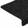 Tapis d'escalier autocollants 30 pièces 65 x 21 x 4 cm Noir Bord rectangulaire 