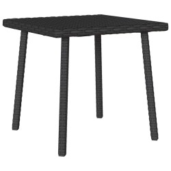 Table basse de jardin rectangulaire noir 40x40x37 cm rotin 