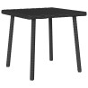 Table basse de jardin rectangulaire noir 40x40x37 cm rotin 