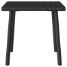 Table basse de jardin rectangulaire noir 40x40x37 cm rotin 