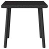 Table basse de jardin rectangulaire noir 40x40x37 cm rotin 