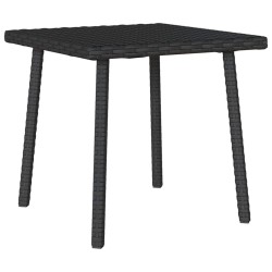 Table basse de jardin rectangulaire noir 40x40x37 cm rotin 