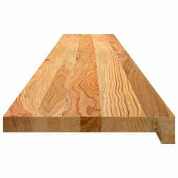 Appuis de fenêtre 2 pcs marron clair bois de chêne massif 