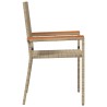 Chaises de jardin stackables - Pack de 2 en rotin poly beige 