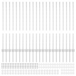Poteaux de clôture 44 pcs Argent Standard Acier galvanisé 