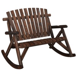Banc à bascule jardin 2 places 123x96x102 cm bois massif épicéa 