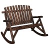 Banc à bascule jardin 2 places 123x96x102 cm bois massif épicéa 