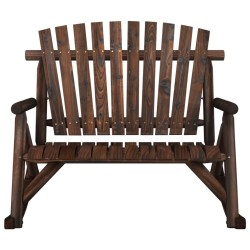 Banc à bascule jardin 2 places 123x96x102 cm bois massif épicéa 