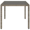 Table de jardin dessus en verre Gris 150x90x75cm Résine tressée 
