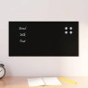 Tableau noir magnétique mural Noir 60x30 cm Verre trempé 