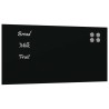 Tableau noir magnétique mural Noir 60x30 cm Verre trempé 
