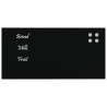 Tableau noir magnétique mural Noir 60x30 cm Verre trempé 