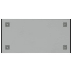 Tableau noir magnétique mural Noir 60x30 cm Verre trempé 