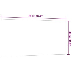 Tableau noir magnétique mural Noir 60x30 cm Verre trempé 