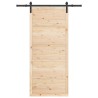 Porte coulissante Marron 80 x 208 cm Bois massif en pin 