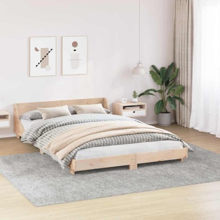Tapis shaggy avec support en latex gris 240x340 cm 
