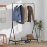 Porte-vêtements Noir Métal Moyen Rangement Porte-vêtements 