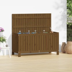 Boîte de rangement de jardin Marron miel 115x49x60 cm Bois pin 