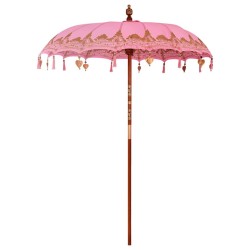 Parasol Autre Rose x 260 cm Coton et bois massif 