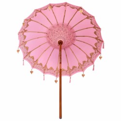 Parasol Autre Rose x 260 cm Coton et bois massif 