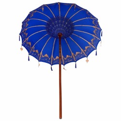 Parasol Autre Bleu x 250 cm Coton et bois massif 