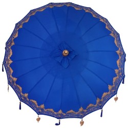 Parasol Autre Bleu x 250 cm Coton et bois massif 